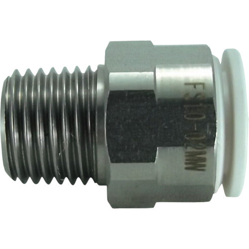 チヨダ ファイブSUSメイルコネクタ 白 10mm・R1/4 FS10-02MW 1 個