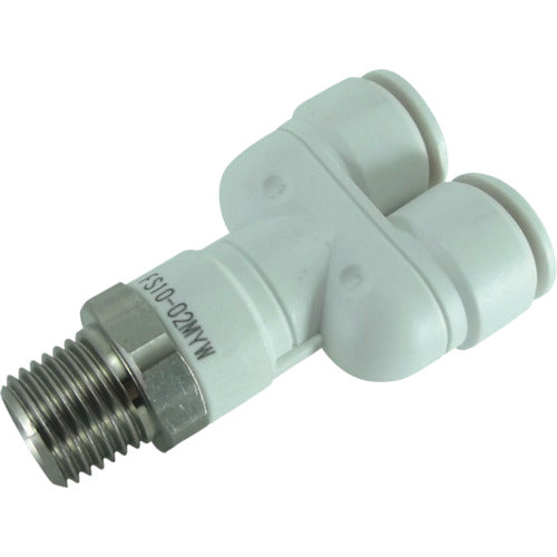 チヨダ ファイブSUSメイルブランチワイ 白 10mm・R1/4 FS10-02MYW 1 個