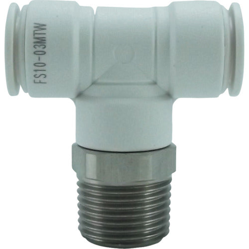 チヨダ ファイブSUSメイルブランチティ 白 10mm・R3/8 FS10-03MTW 1 個