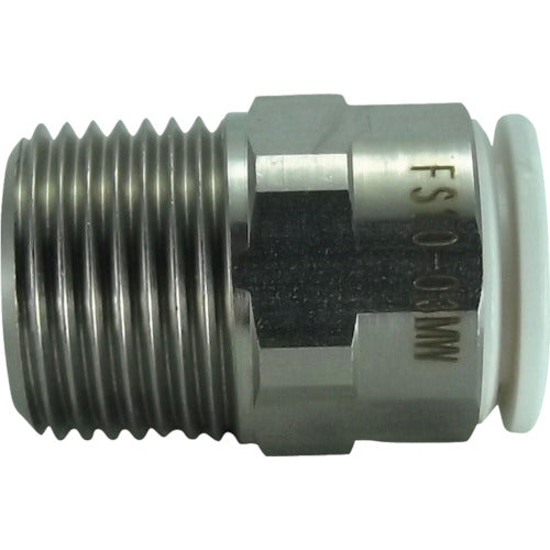 チヨダ ファイブSUSメイルコネクタ 白 10mm・R3/8 FS10-03MW 1 個