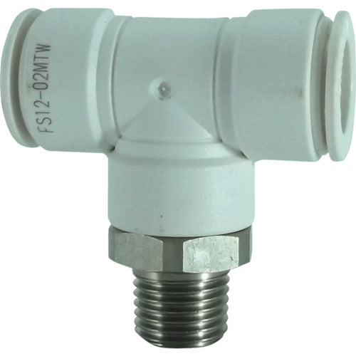 チヨダ ファイブSUSメイルブランチティ 白 12mm・R1/4 FS12-02MTW 1 個