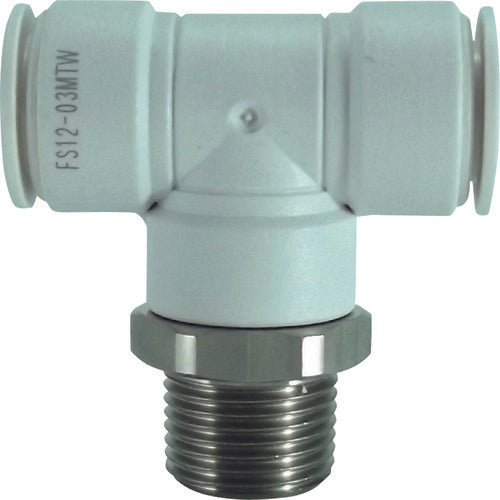 チヨダ ファイブSUSメイルブランチティ 白 12mm・R3/8 FS12-03MTW 1 個