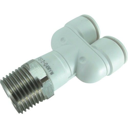 チヨダ ファイブSUSメイルブランチワイ 白 12mm・R1/2 FS12-04MYW 1 個