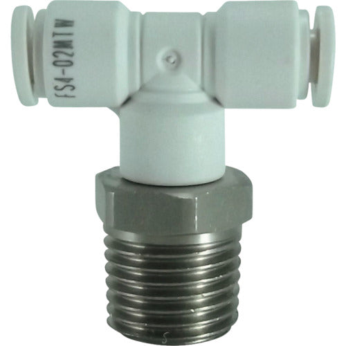 チヨダ ファイブSUSメイルブランチティ 白 4mm・R1/4 FS4-02MTW 1 個