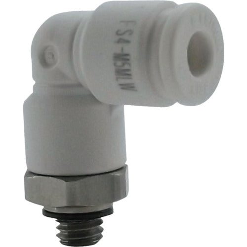 チヨダ ファイブSUSメイルエルボ 白 4mm・M5X0.8 FS4-M5MLW 1 個