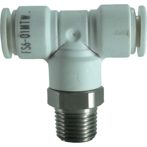 チヨダ ファイブSUSメイルブランチティ 白 6mm・R1/8 FS6-01MTW 1 個