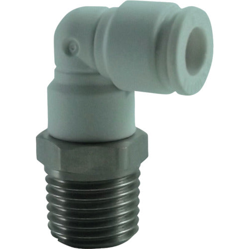 チヨダ ファイブSUSメイルエルボ 白 6mm・R1/4 FS6-02MLW 1 個