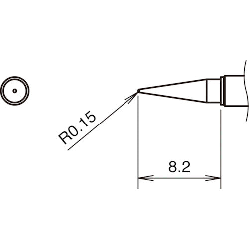 HAKKO I-type soldering tip 350℃ T38-03I 1 piece