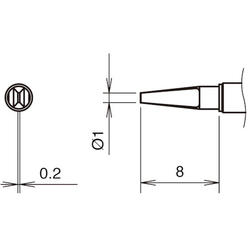 백광 팁 1L형 400℃ T38-02L1 1개