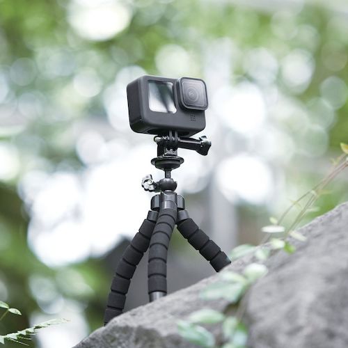 エレコム アクションカメラ用アクセサリ 三脚 GoPro 汎用 フレキシブル ブラック AC-TPFL01BK 1 本