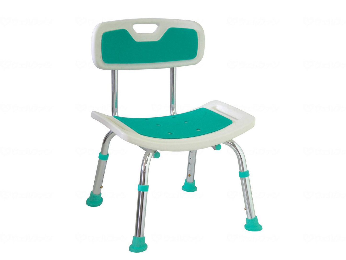Shima Seisakusho Shower Chair Rakuyu ST with Backrest Green