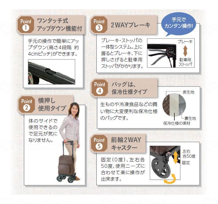 Shima Seisakusho Sidecar Melody Primo (with brake) Quilting BR Right-hand