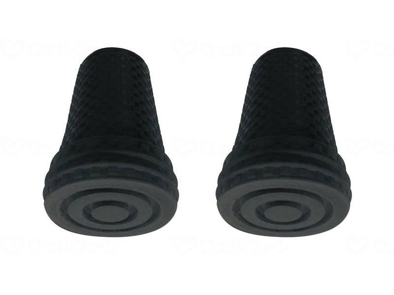Shima Seisakusho Cane Rubber Cap 12mm (2 pieces) Black