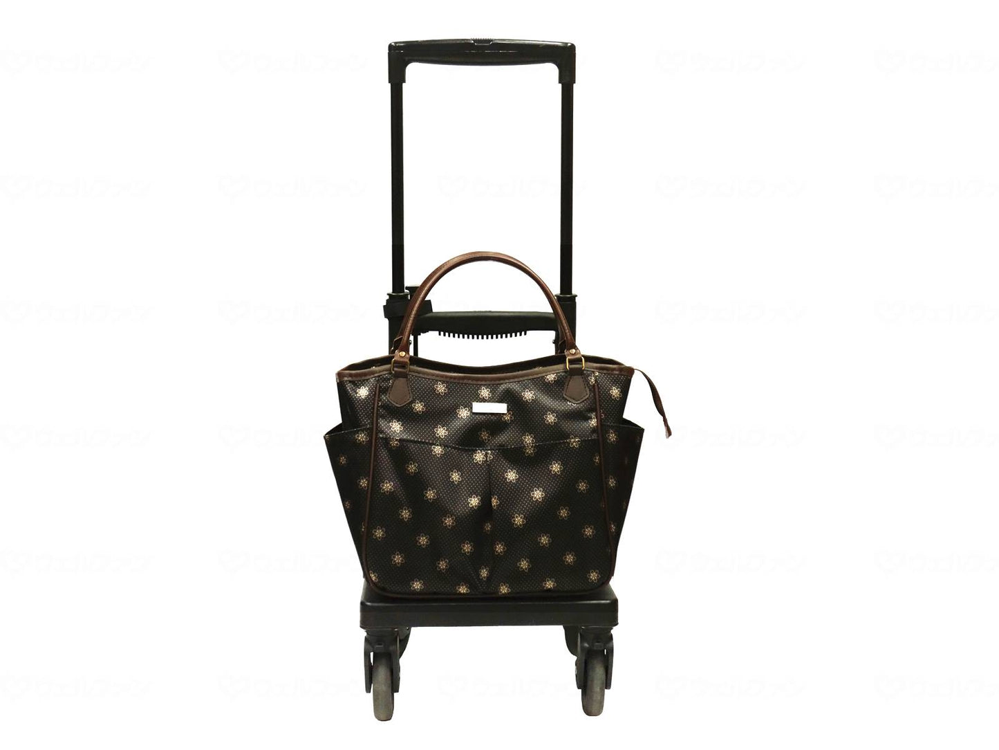 Shima Seisakusho Melody Tote Bag Flower Pattern Dot Chocolate