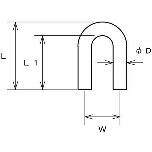 水本 Uボルト ステンレス Uカン 線径8mm A-2901 1 個