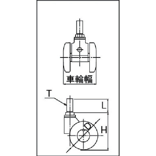 パーツ キャスパッド ねじ込み式双輪キャスターナイロン車 荷重58.8 白 CNBF50W 1 個