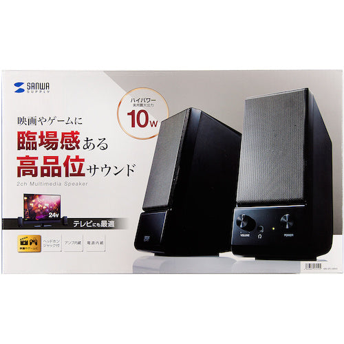 SANWA 멀티미디어 스피커 MM-SPL14BKN 1개