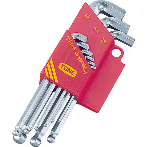 TONE 볼 포인트 육각 막대 렌치 세트 마스터 툴 수하 쇼트 볼 포인트 L형 렌치 세트 300g BSB900S 1 S