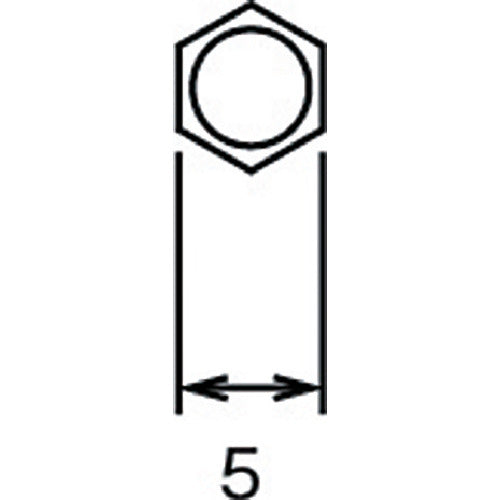 Omi Hexagon 5 Groove 14 Insert Hexagon Bit H5 Total Length 100 V14XH5-100 10 Pieces