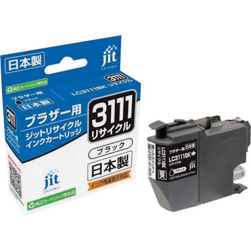 jit ブラザー LC3111BK対応 ジットリサイクルインク JIT−B3111B ブラック JIT-B3111B 1 本