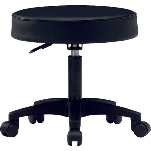 TOKIO 作業用チェア ビニールレザー ブラック ガスシリンダー FTY-20-BK 1 脚