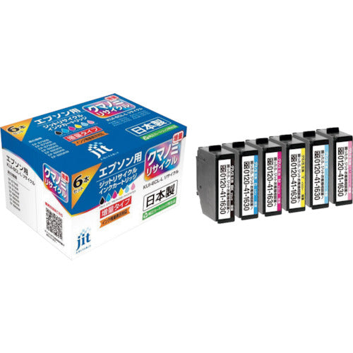 JIT Epson KUI-6CL-L compatible JIT recycled ink JIT-EKUIL6P 6 colors (increased quantity) JIT-EKUIL6P 1 box