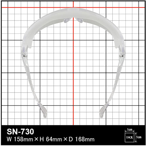 YAMAMOTO Single-lens safety glasses, clear lens color, clear temple color, JIS standard product, SN-730CLA, 1 unit