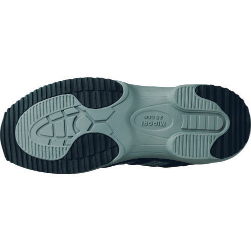 Midori Anzen Ultra-lightweight toe cap sneakers, Velcro type, 24.0 cm, MJK705-24.0-BK, 1 pair