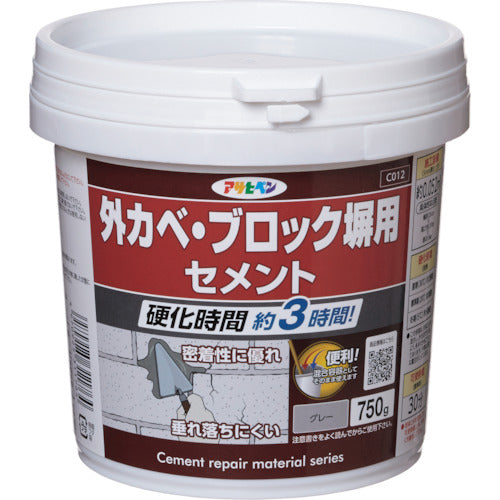 Asahipen Cement for Exterior Walls and Block Walls 750g C012 311764 1 pc
