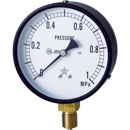 Bottom right: General pressure gauge (A-frame vertical type, φ100) Pressure range 0 to 0.10 MPa G411-211-M-0.1MP 1 pc