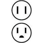 ハタヤ 2P・2P接地付兼用 取替用スケルトンとび出しプラグ P2-3SE 1 個