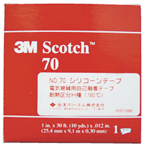 3M シリコーン製自己融着テープ 70 25mmX9m 70 25 1 巻