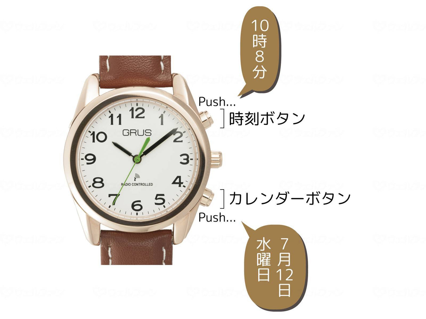 Intec Voice Radio-controlled Wristwatch Black x Black