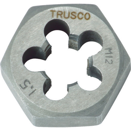 TRUSCO 六角サラエナットダイス 細目 M12X1.5 TD6-12X1.5 1 個