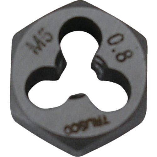 TRUSCO 六角サラエナットダイス 並目 M5X0.8 TD6-5X0.8 1 個