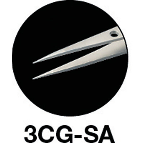 TRUSCO 내산 내자 루비스 핀셋 스위스 타입 110mm 초극세형 3CG-SA 1개