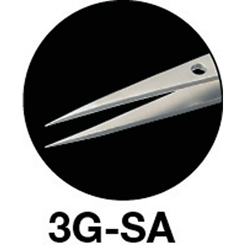 TRUSCO 내산 내자 루비스 핀셋 스위스 타입 120mm 초극세형 3G-SA 1개
