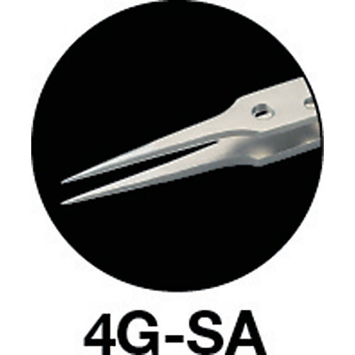 TRUSCO 내산 내자 루비스 핀셋 스위스 타입 110mm 테이퍼 초극세형 4G-SA 1개