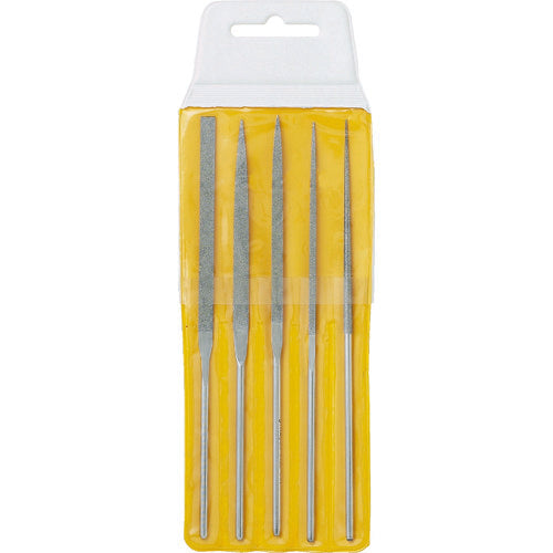 TRUSCO ダイヤモンドニードルヤスリ 半丸・三角・平・角・丸 5本組S 細目 TNFS2 1 S