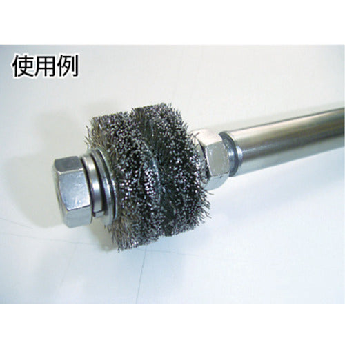 TRUSCO Wheel Brush 100X10mm Hole Stainless Steel Wire Diameter 0.3 TB-6353 1 pc