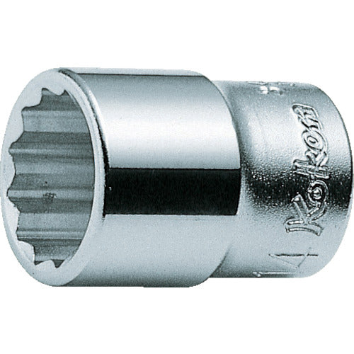 Ko-ken 12-sided socket, 17mm across, 9.5mm drive, total length 29mm, 3405M-17, 1 pc