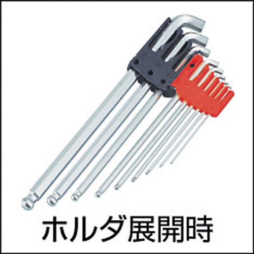 TRUSCO 쇼트 넥 100 ° 롱 볼 포인트 육각 막대 렌치 세트 TTV100-9S 1 S