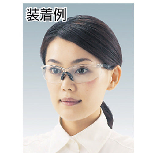 TRUSCO Twin-eye Safety Glasses, Soft Temple Type, Gray Lens, TSG-147-GY, 1 pc