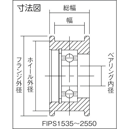 イマオ フランジ付プーリーアイドラー フランジ外径40mm FIPS1535 1 個