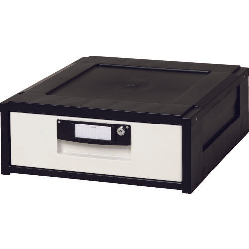 IRIS 261777 事務収納 オフィスチェスト 425×509×164 黒 HG-151-BK 1 台