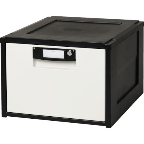 IRIS 261776 事務収納 オフィスチェスト 425×509×309 黒 HG-301-BK 1 台