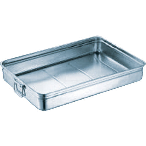 SUGICO 18-8 Stainless Steel Food Container Tray, Deep Type, with Handle, 550 x 370 x 110, SH-5537-11H, 1 Piece