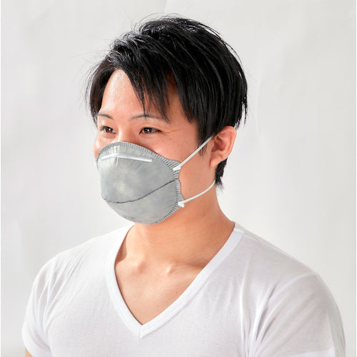 TRUSCO Disposable Dust Mask DS2 with Activated Carbon (10 pieces) TR-3700B 1 box