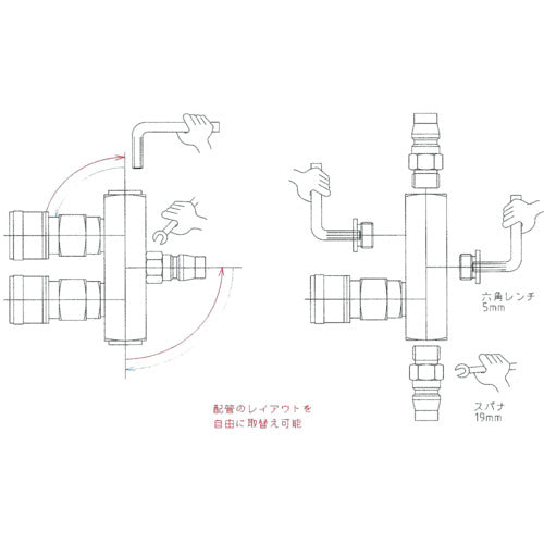 WTB 2分配エアーターミナル固定式 WT-2AT 1 個