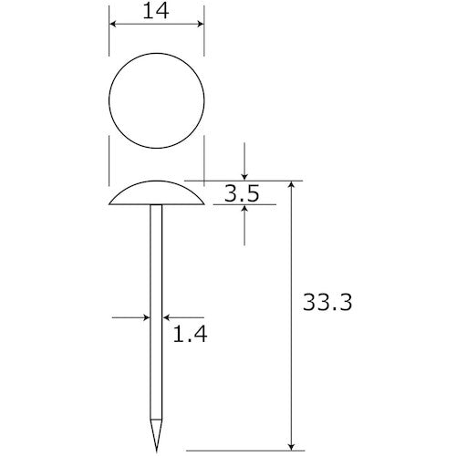 WAKI Colored Floor Mat Tacks BS-422 Green 50pcs BS-422 1PK